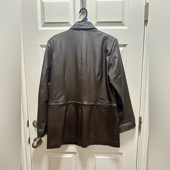 Newport News Easy Style Convertible Leather Jacket | size L | - Picture 2 of 7